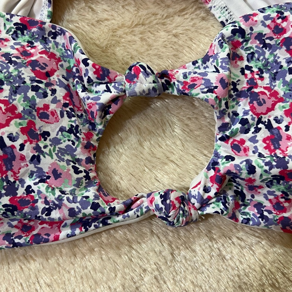 NWOT Garage Floral Bikini Top M
